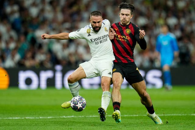 Dani Carvajal (left) is confident ahead of Real Madrid’s trip to Manchester City (Jose Breton/AP)