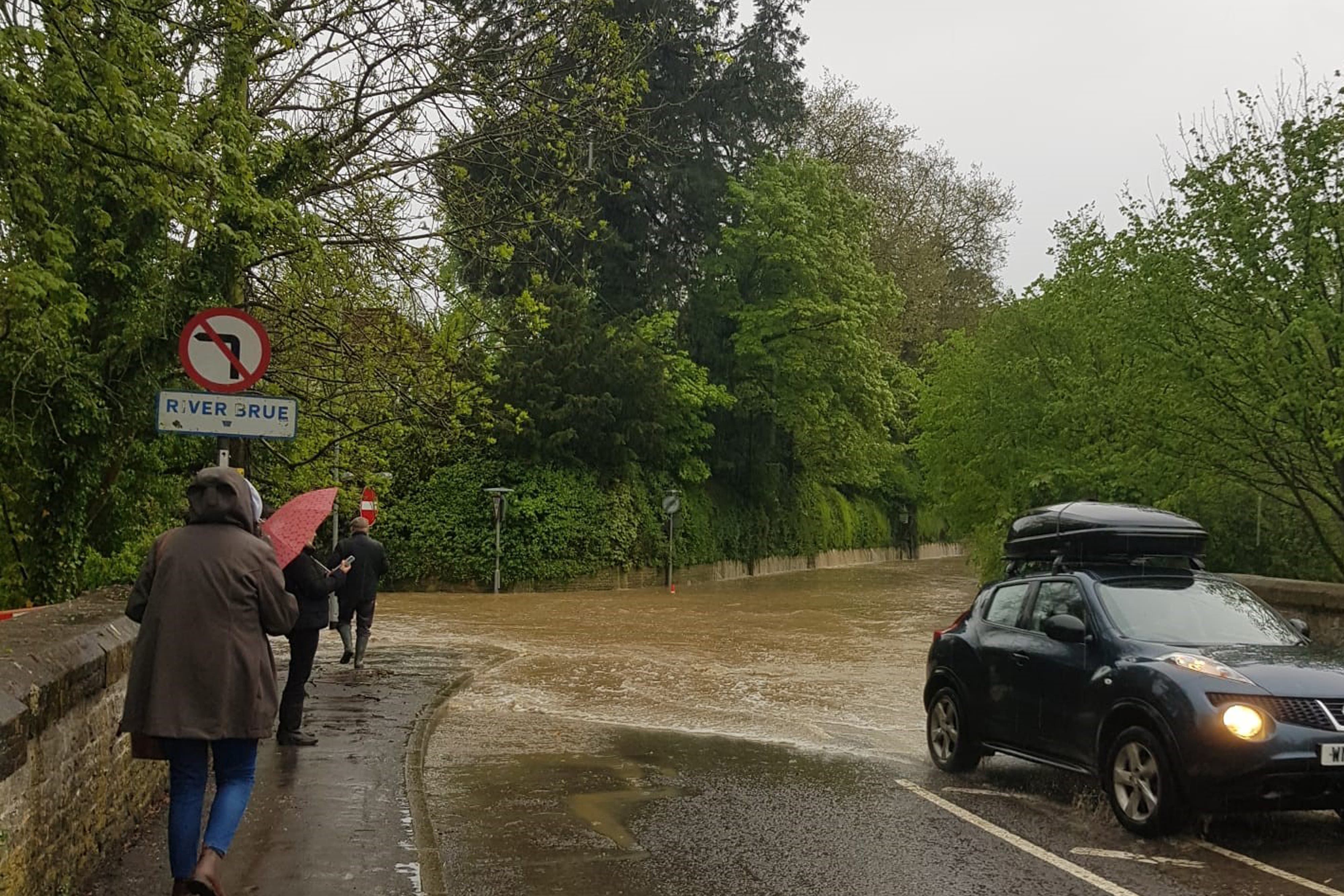 Flooding in Frome, Somerset, on Tuesday (Eleanor Wicks/PA)