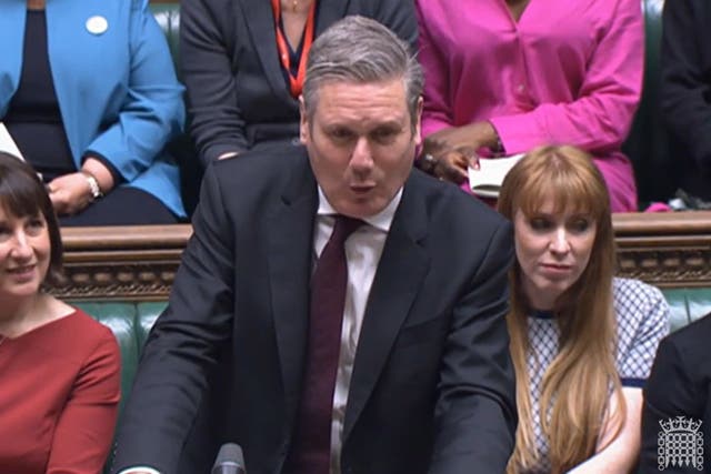 Labour leader Sir Keir Starmer speaks during Prime Minister’s Questions (House of Commons/UK Parliament)