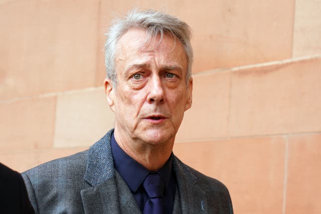 <p>Actor Stephen Tompkinson arrives at Newcastle Crown Court where he is on trial charged with inflicting grievous bodily harm</p>