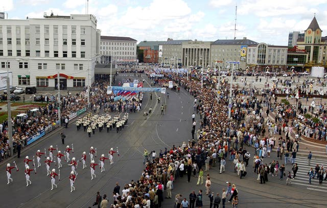 <p>File People gather to watch a festive parade marking the 750th anniversary of Kaliningrad, Russia's westernmost city </p>