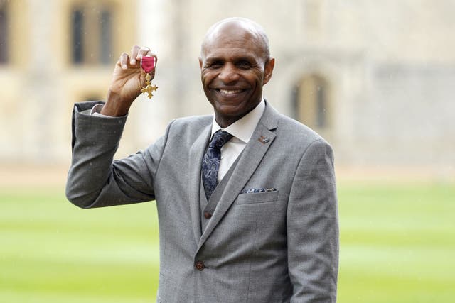 Luther Blissett with his OBE (Andrew Matthews/PA)