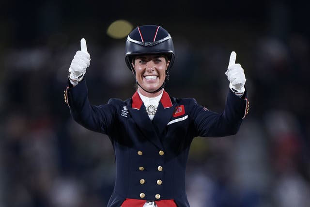 <p>Charlotte Dujardin triumphed on her international dressage return after giving birth </p>