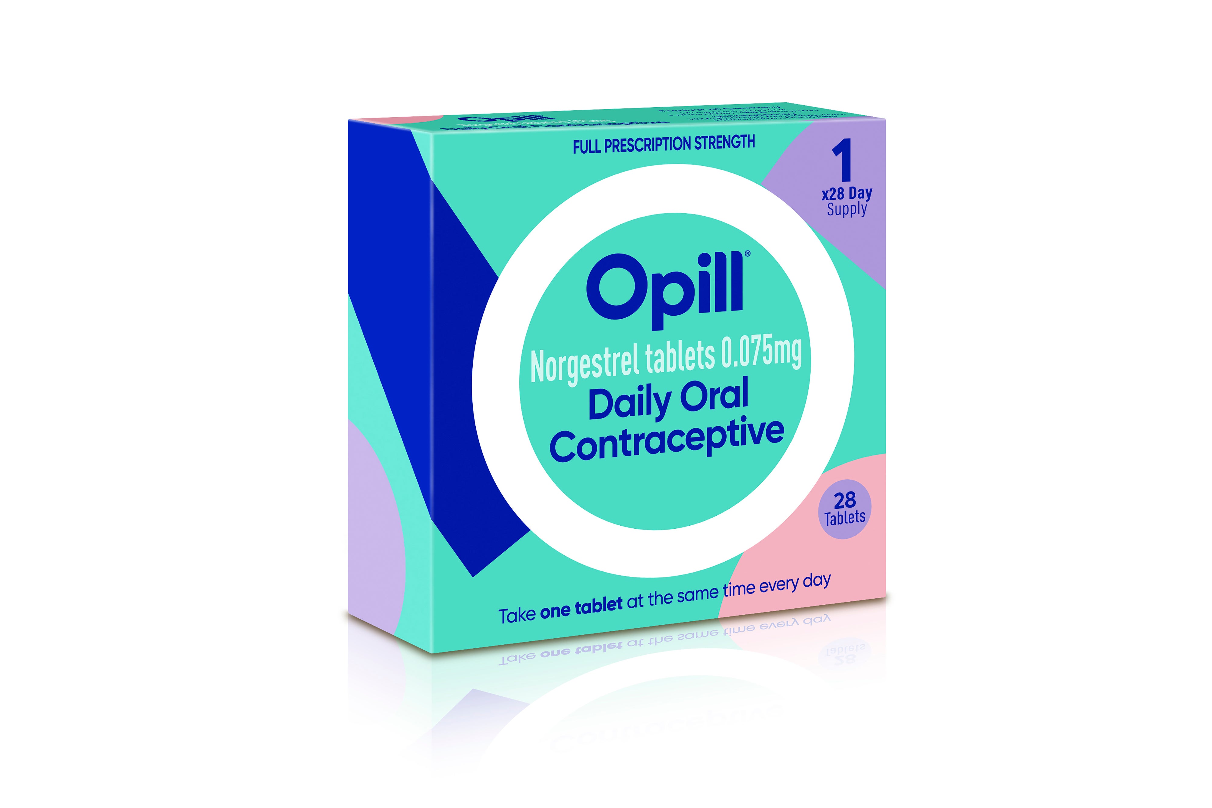 This illustration provided by Perrigo in May 2023, depicts proposed packaging for the company's birth control medication Opill