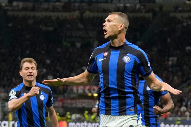 <p>Edin Dzeko’s classy finish helped Inter take control of the Champions League semi-final </p>
