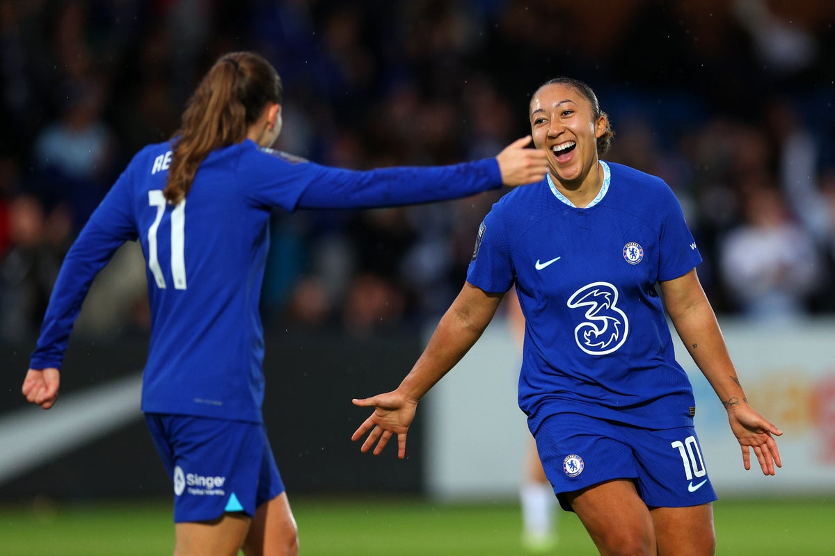 Chelsea take control of WSL title race with thrashing of Leicester