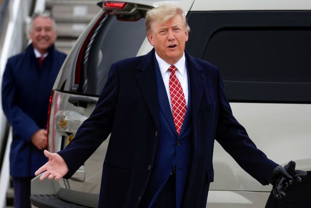 <p>Donald Trump arrives in Scotland on 1 May, 2023 </p>