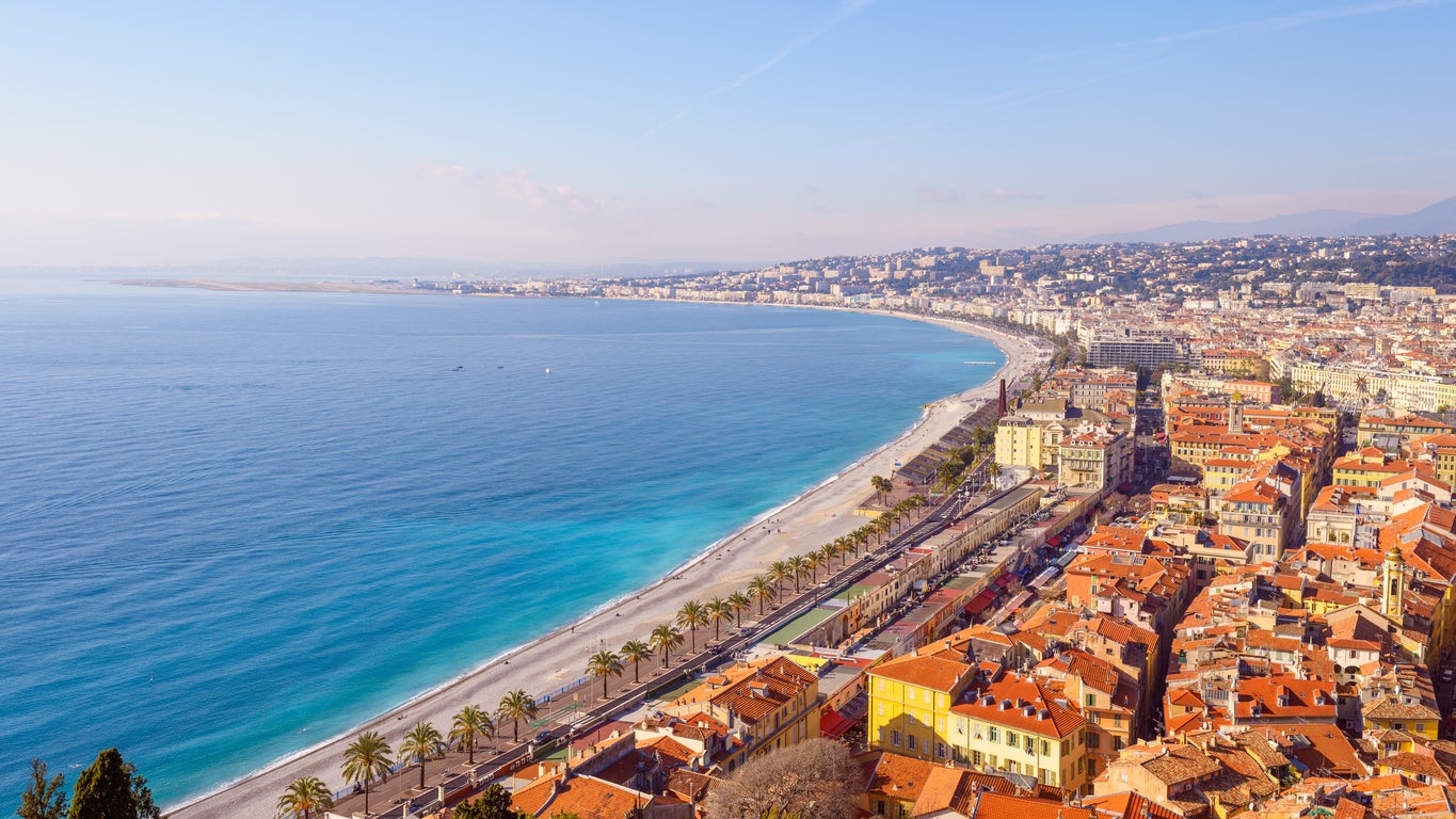 An aerial view of Nice