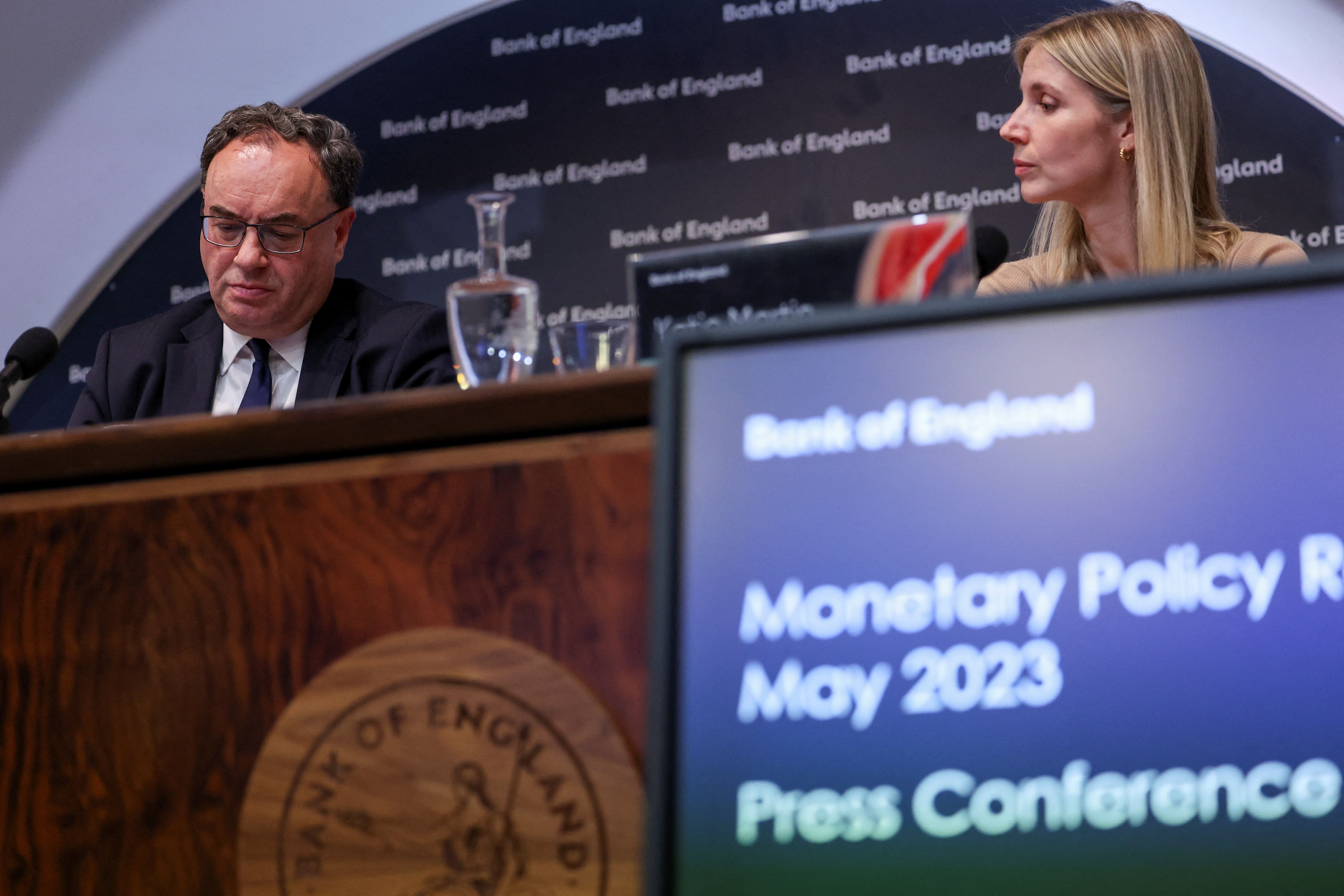 Governor of the Bank of England, Andrew Bailey after putting up interest rates (Henry Nicholls/PA)
