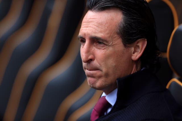 Aston Villa manager Unai Emery says Tottenham’s task of finishing in the top four of the Premier League is a lot more difficult now (Bradley Collyer/PA)