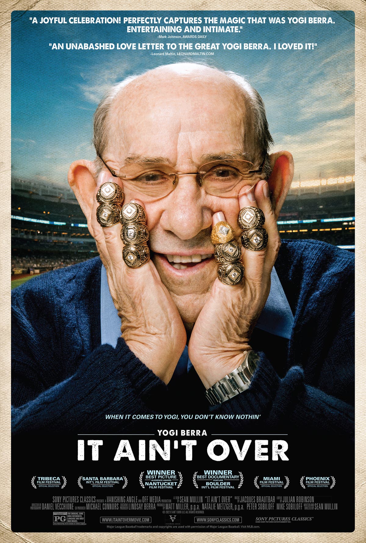 `it Aint Over Spotlights Yogi Berras Play Over Persona Narrated By