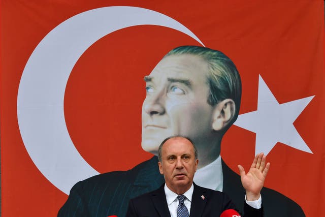 <p>Muharrem Ince, pictured in 2021, is out of the Turkish presidential race with days to go</p>