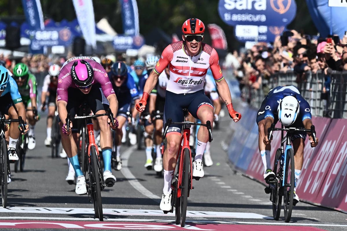 Mads Pedersen wins Giro d’Italia stage six after thrilling late sprint ...