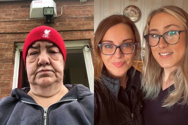 Jackie Rice (left) and the two Specsavers employees who saved her life (right) (Specsavers/PA Real Life)