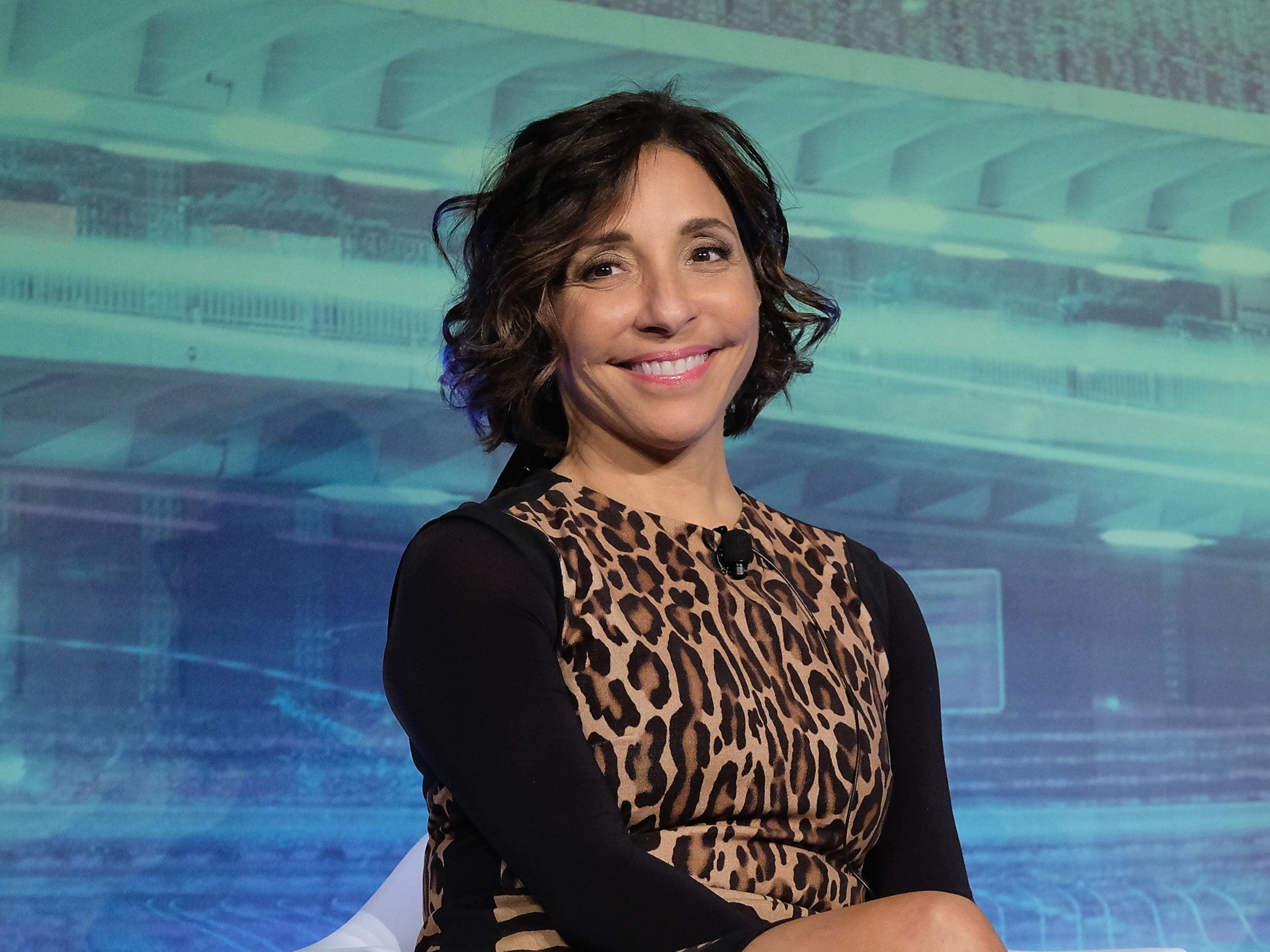 Linda Yaccarino speaks onstage at the Hacking The Future Of Premium Content panel at Liberty Theater during Advertising Week in New York on 28 September, 2016