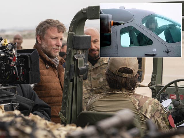 <p>Guy Ritchie on the set of his new film The Covenant about an Afghan interpreter left behind by US forces to face the Taliban</p>