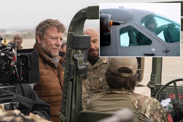 <p>Guy Ritchie on the set of his new film The Covenant about an Afghan interpreter left behind by US forces to face the Taliban</p>
