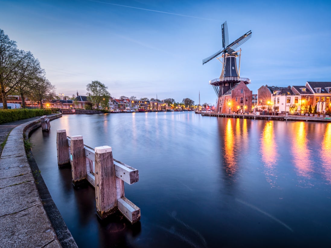 <p>The Binnen Spaarne Canal running through Haarlem in the Netherlands</p>