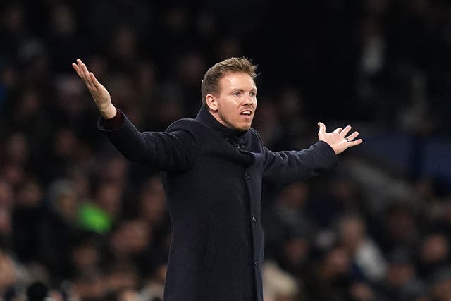 Julian Nagelsmann is not in the running to be the next Tottenham manager (John Walton/PA)