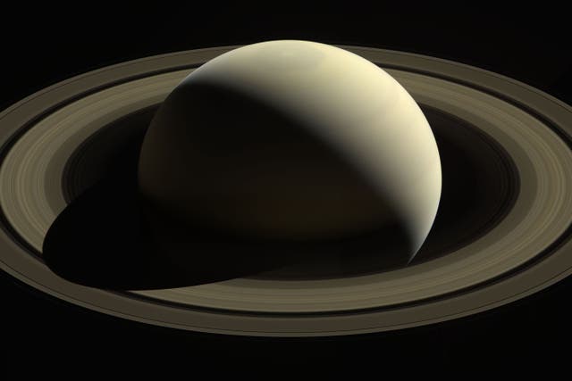 Saturn and its seven rings (Nasa)
