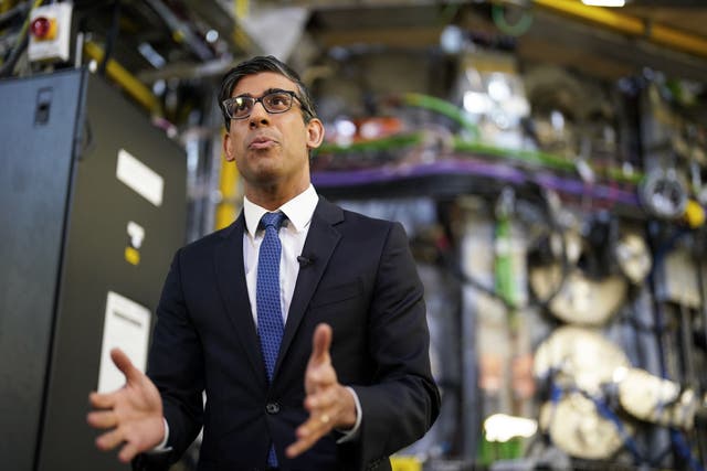 Prime Minister Rishi Sunak’s science policy has been called a ‘political slogan’ by Sir James Dyson (Jacob King/PA)
