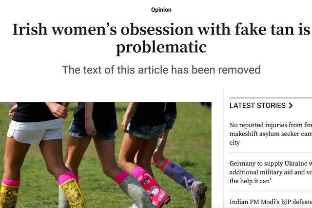 <p>The Irish Times has removed the text of the article</p>