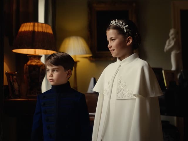 <p>Louis and Charlotte in the behind-the-scenes clip</p>
