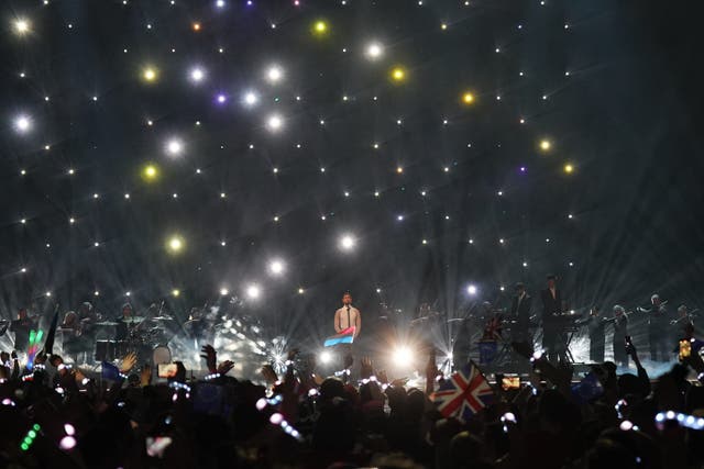 Mahmood performing in the grand final for the Eurovision Song Contest (Aaron Chown/PA)