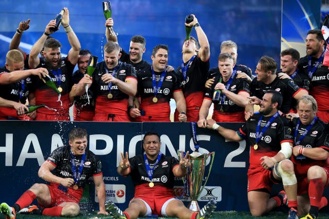 Saracens won the European Champions Cup with victory over Racing 92 in 2016 (Adam Davy/PA)