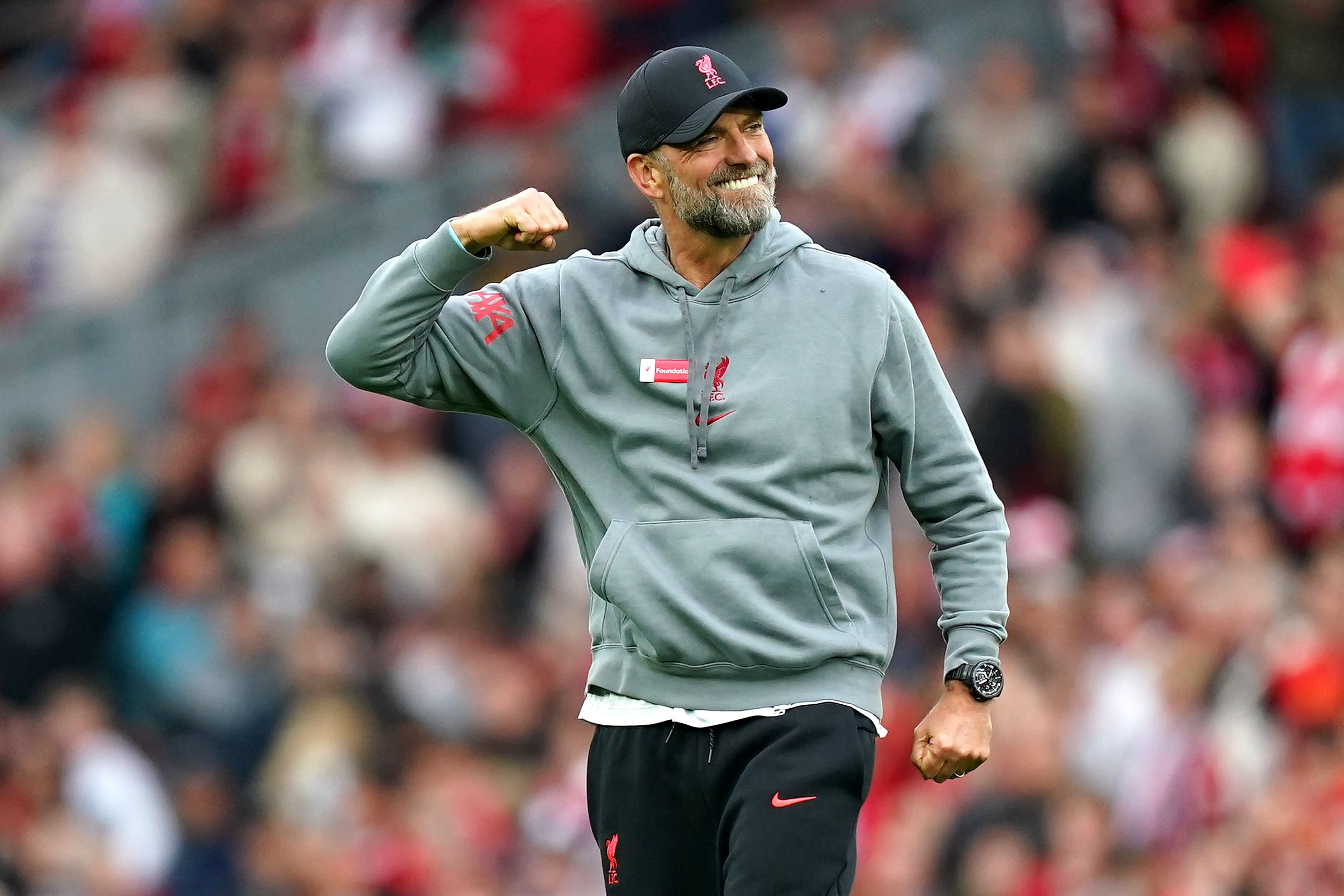Liverpool manager Jurgen Klopp is confident he can close the gap to Manchester City next season (Mike Egerton/PA)