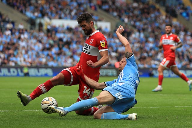 <p>Coventry and Middlesbrough played out a goalless draw in the first leg </p>