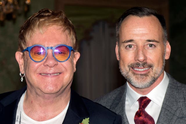 <p>Sir Elton John and David Furnish</p>