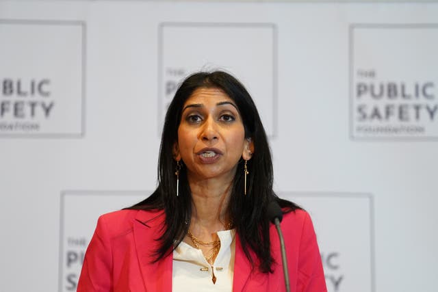 <p>Home secretary Suella Braverman will deliver a speech on Monday to the National Conservatism conference (Stefan Rousseau/PA)</p>
