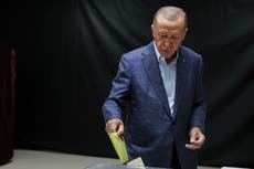 Turkey’s presidential election appears to be heading for run-off as Erdogan fights for his political life