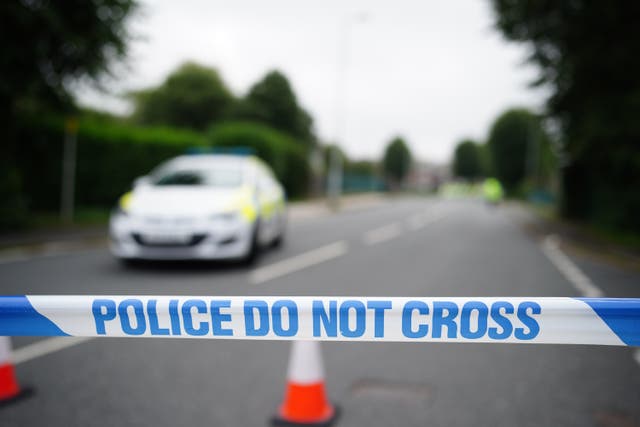 A police cordon in the Keyham area of Plymouth where six people, including the offender, died of gunshot wounds in a firearms incident Thursday evening. Picture date: Friday August 13, 2021.