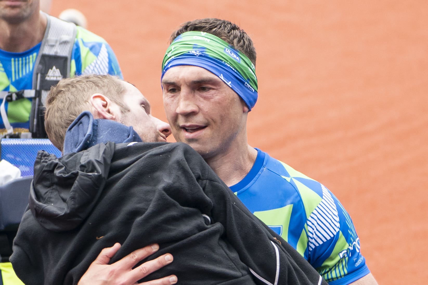 Rob Burrow and Kevin Sinfield crossed the finish line of the 2023 Rob Burrow Leeds Marathon (Danny Lawson/PA)