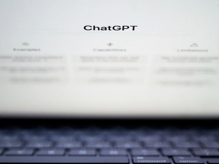 <p>The home page for the ChatGPT app is displayed on a laptop screen on 3 February, 2023 in London, England</p>