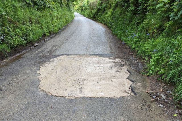 <p>Cornwall Highways said the pothole had been filled by “persons unknown, without consent” </p>