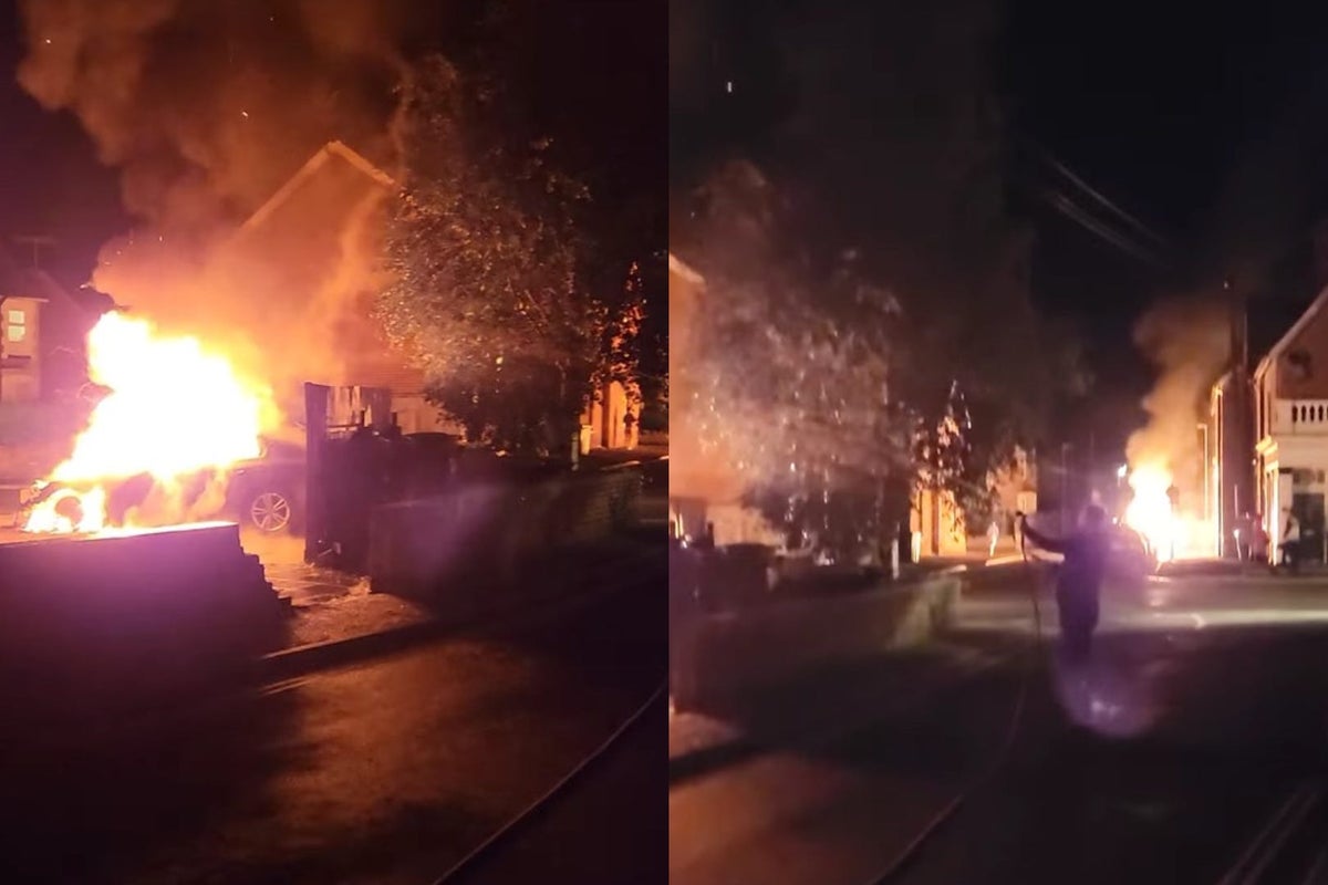 Dorset streets ‘like a warzone’ after a dozen vehicles burned overnight