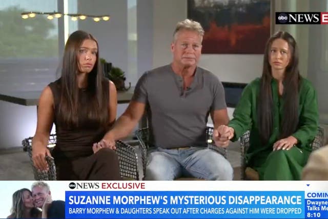 <p>Macy, Barry and Mallory Morphew appeared on GMA together earlier this year on third anniversary of Suzanne Morphew’s disappearance </p>
