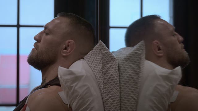 <p>Conor McGregor in the ‘McGregor Forever’ documentary, which centres on his recovery from a broken leg </p>