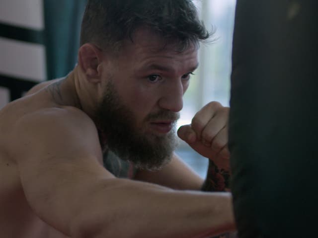 <p>Conor McGregor training in a scene from McGregor Forever</p>