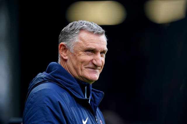 Sunderland manager Tony Mowbray admits his team are “in good spirits” ahead of their play-off meeting with Luton (John Walton/PA)
