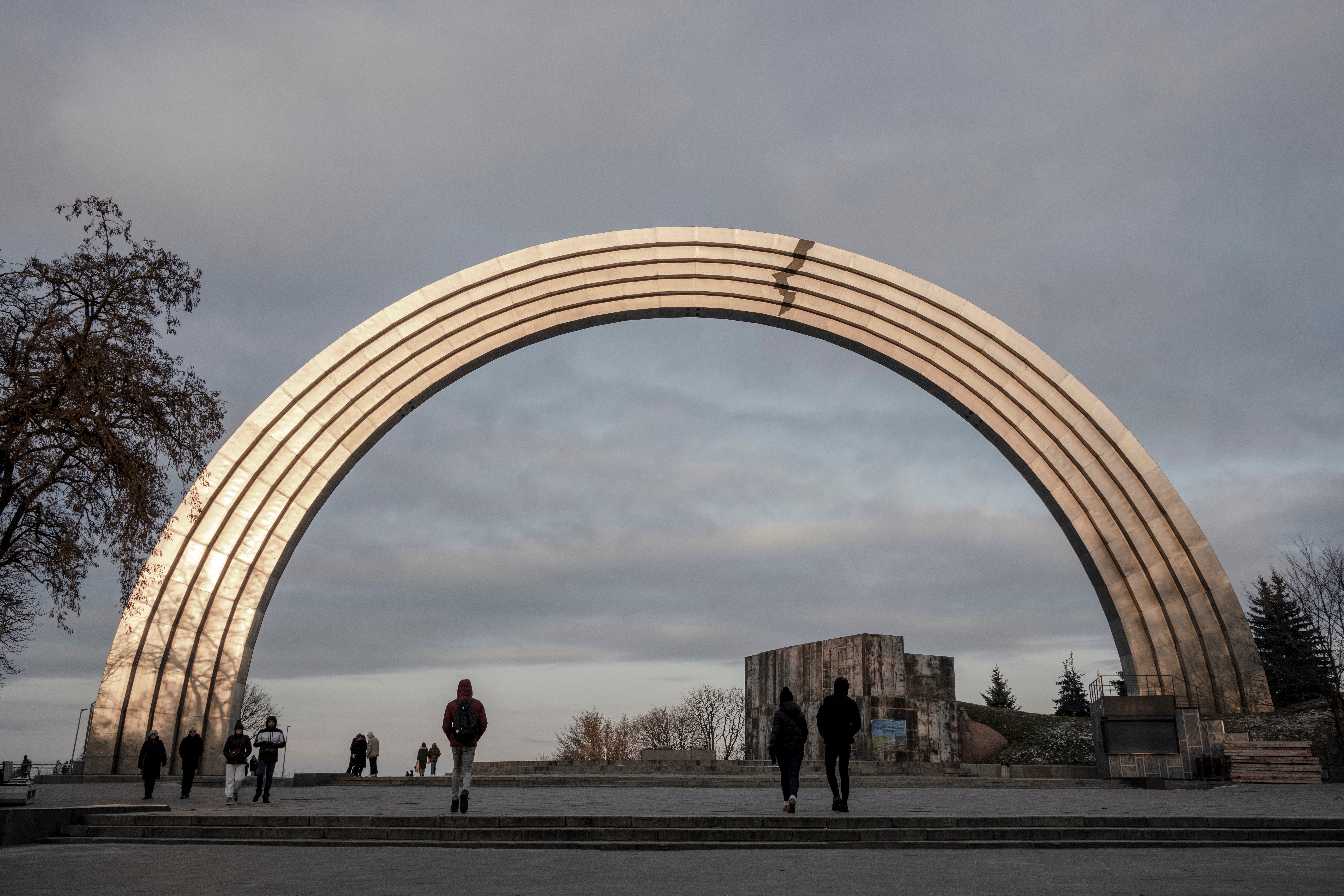 The Soviet Union gave Ukraine this Kyiv installation, called the People’s Friendship Arch, in 1982. In May of last year, it was renamed the Arch of Freedom of the Ukrainian People