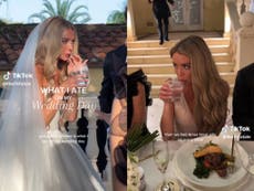 Bride sparks outrage after documenting everything she ate at her wedding