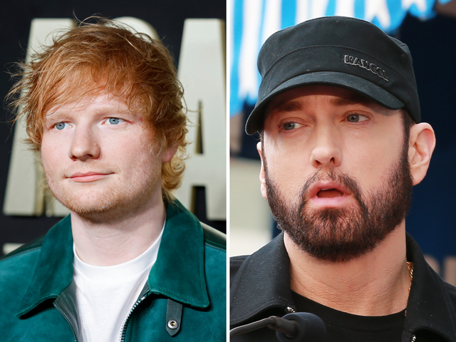 <p>Ed Sheeran and Eminem</p>