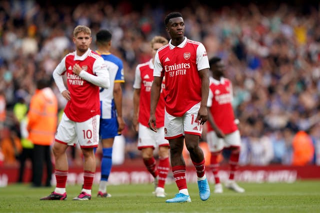 Arsenal look set to miss out on the Premier League title (Tim Goode/PA)