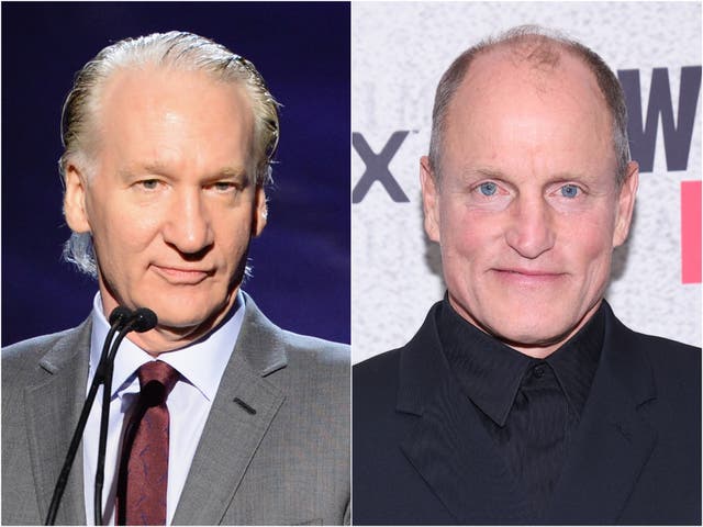 <p>Bill Maher (left) and Woody Harrelson</p>