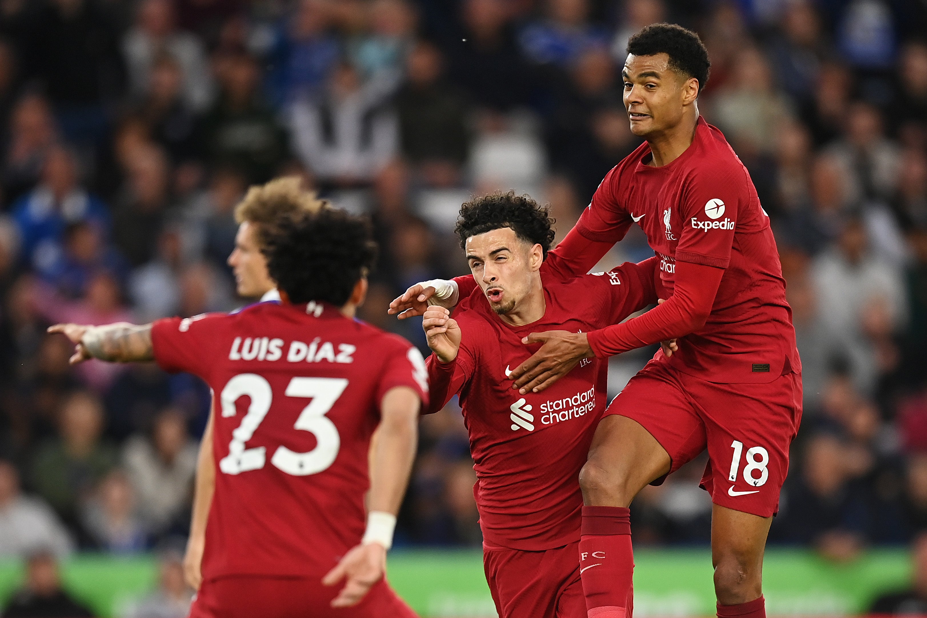 Liverpool's Curtis Jones during the Premier League match between