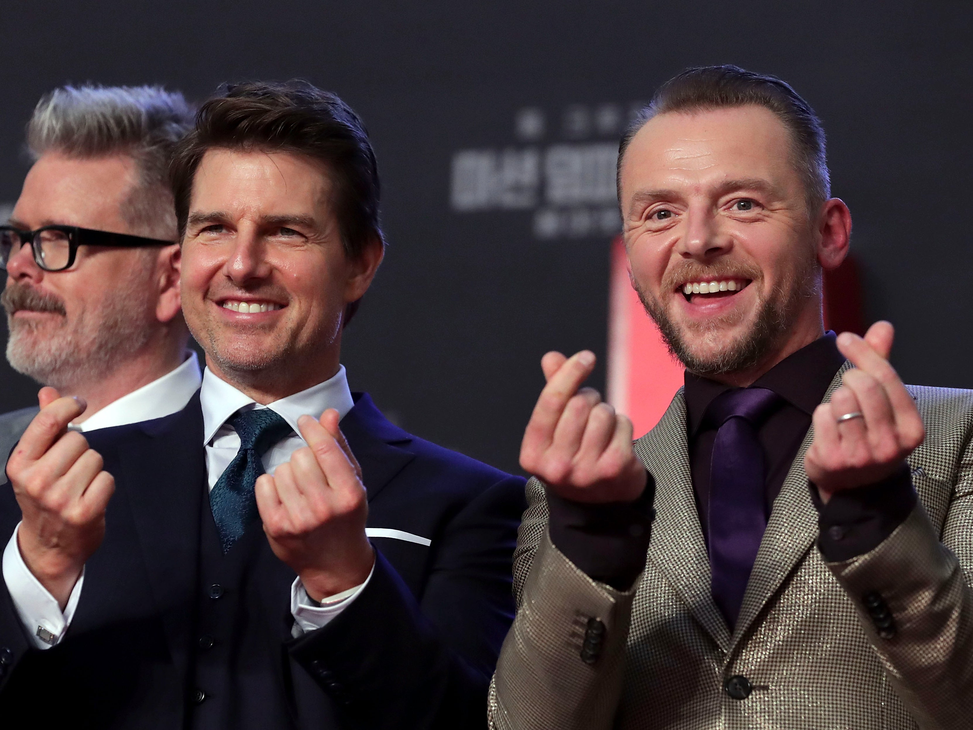 Hearts in their eyes: Tom Cruise and Simon Pegg